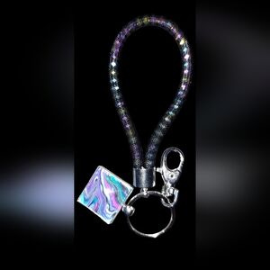 Hand Crafted Keychain with Painted Charm